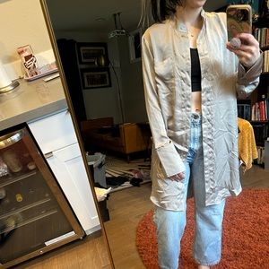H&M satin button up
